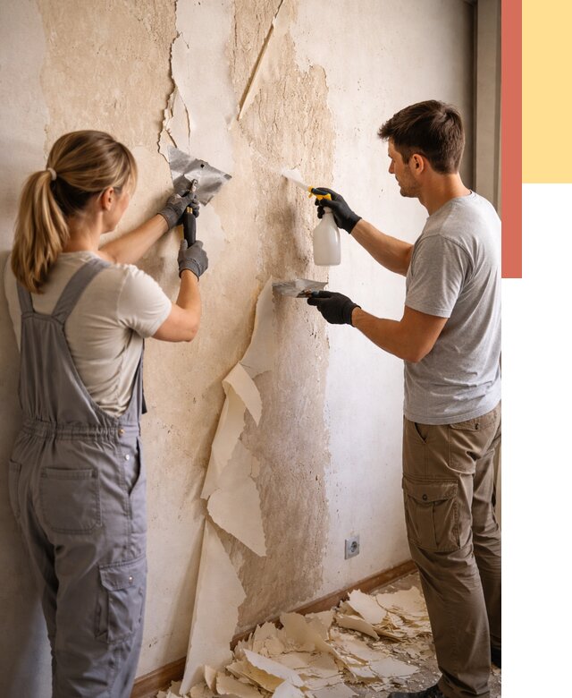 Снятие старых обоев в Хабаровске от 5401 руб. под ключ недорого | ОТДЕЛОЧНИК-Хбр