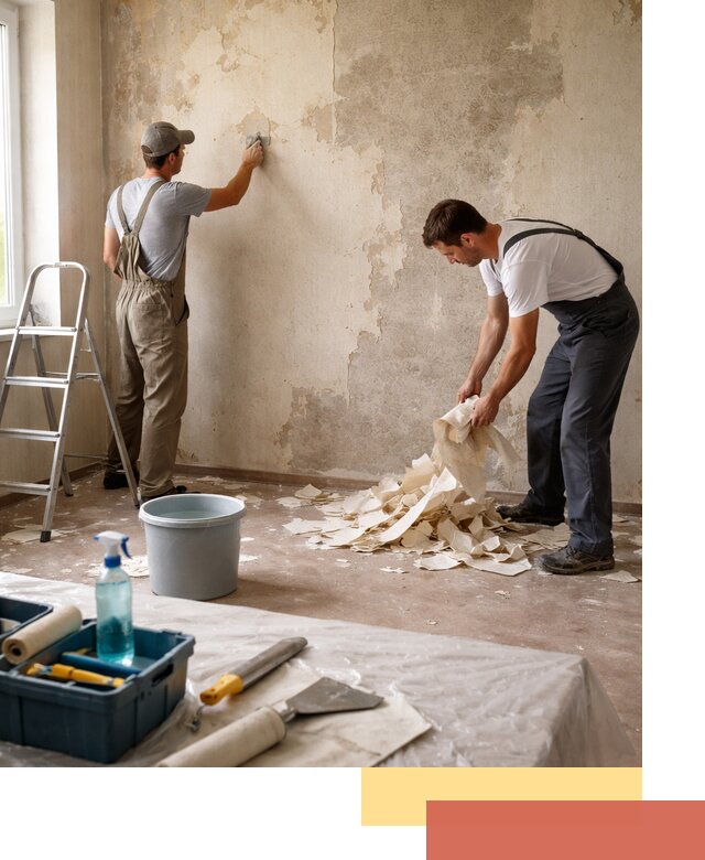 Снятие старых обоев в Хабаровске быстро и качественно