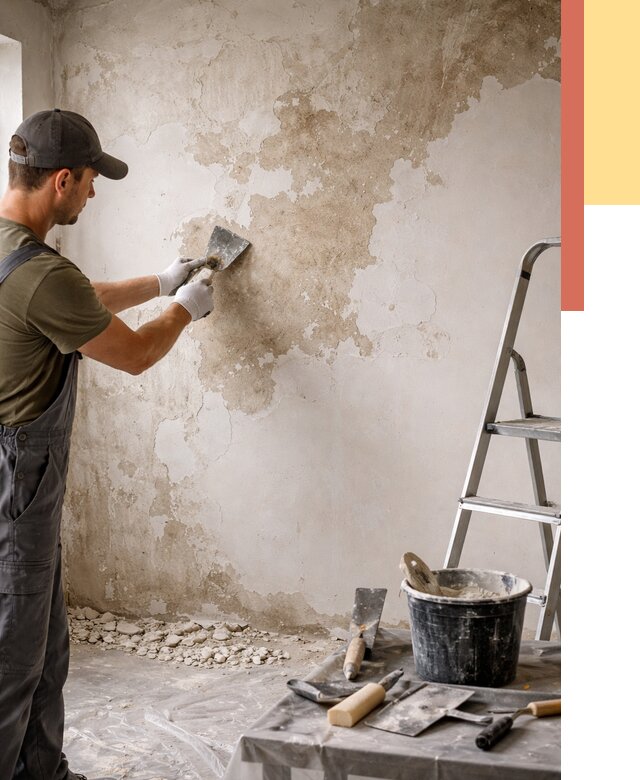 Снятие старой шпаклевки в Хабаровске от 1903 руб. — быстро и недорого | ОТДЕЛОЧНИК-Хбр