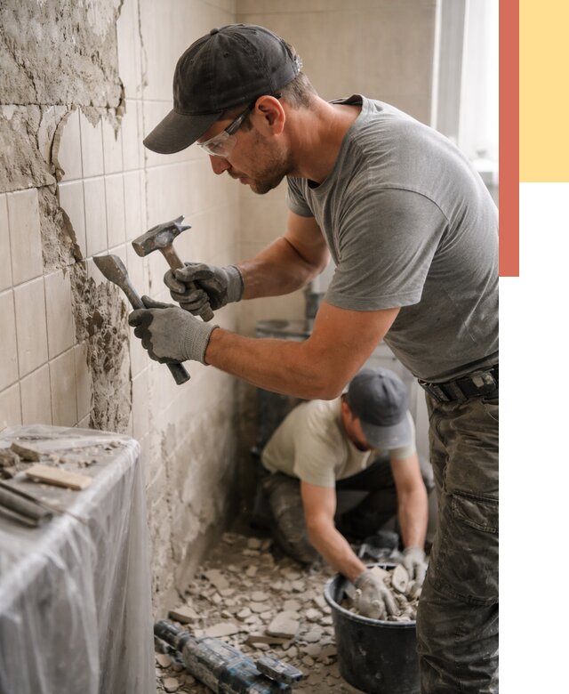 Демонтаж плитки со стен в Хабаровске от 874 руб. — быстро и недорого | ОТДЕЛОЧНИК-Хбр