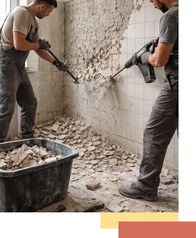 Демонтаж плитки со стен в Хабаровске быстро и аккуратно