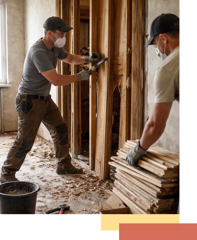 Демонтаж деревянных перегородок в Хабаровске быстро и аккуратно