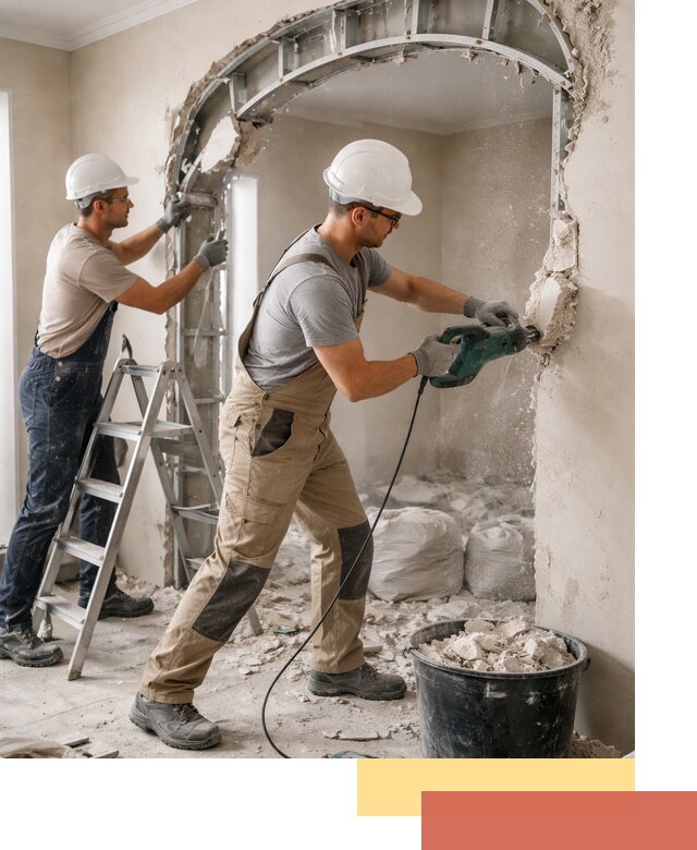 Демонтаж гипсокартонной арки в Хабаровске быстро и аккуратно