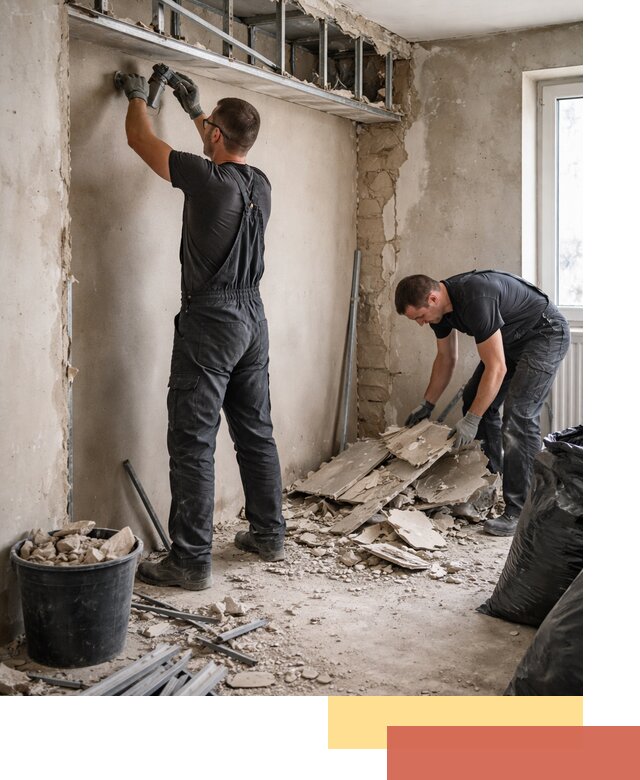 Демонтаж короба из гипсокартона в Хабаровске быстро и аккуратно