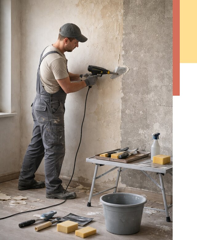 Очистка стен от клея в Хабаровске от 1903 руб. — снятие и удаление клея со стен | ОТДЕЛОЧНИК-Хбр