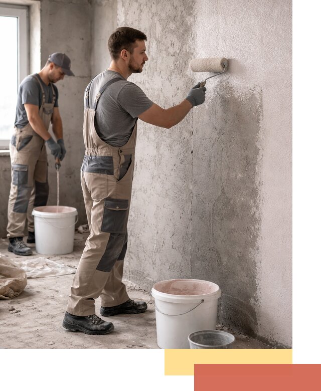 Нанесение бетоноконтакта на стены в Хабаровске для последующей отделки