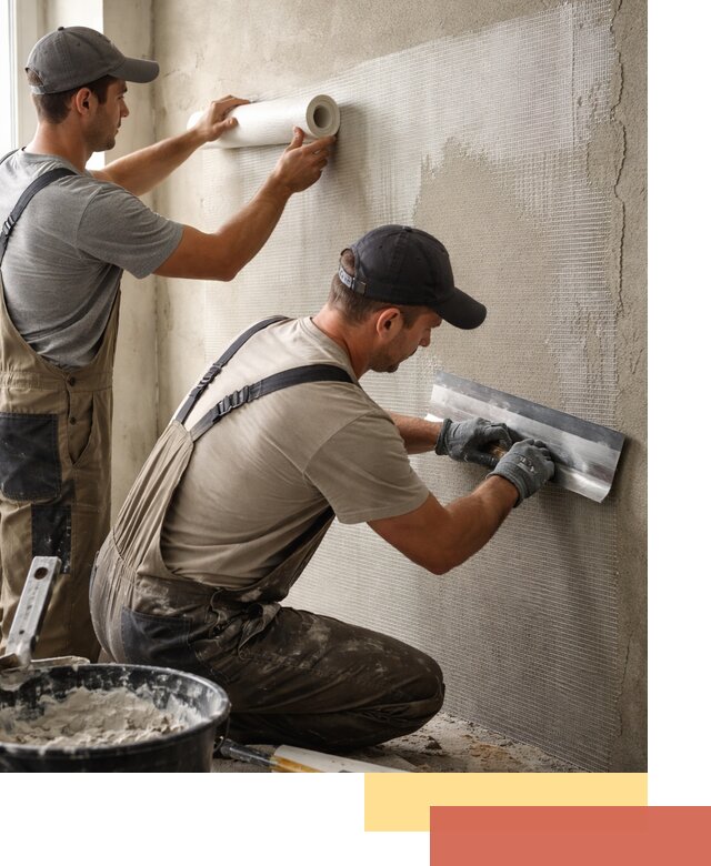 Армирование стен стеклосеткой в Хабаровске для прочной отделки