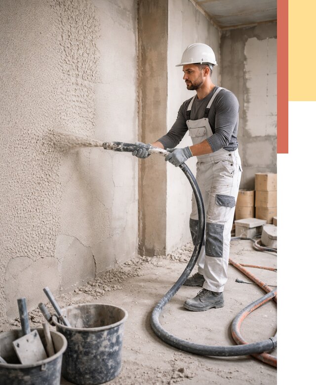 Машинная штукатурка стен в Хабаровске под ключ от 6687 руб./м2 | ОТДЕЛОЧНИК-Хбр