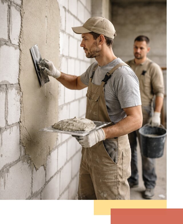 Штукатурка стен из газобетона в Хабаровске под ключ