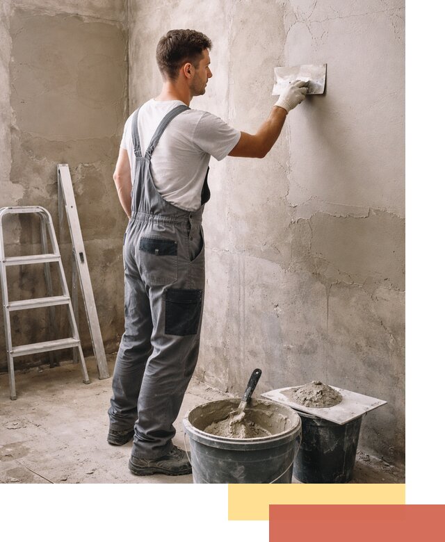 Штукатурка стен в ванной под ключ в Хабаровске