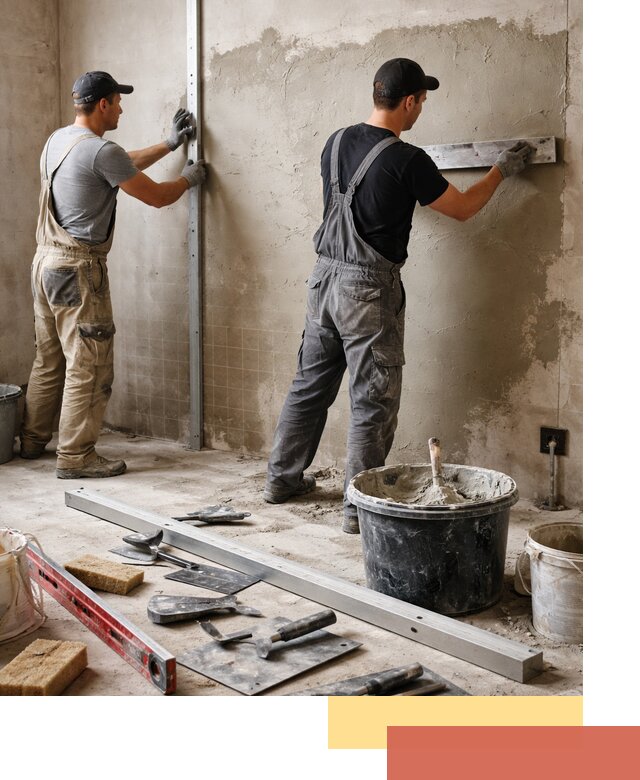 Профессиональная штукатурка стен под плитку в Хабаровске