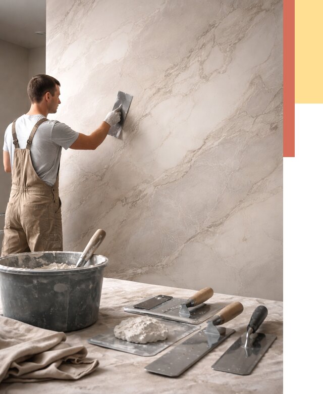 Декоративная штукатурка под мрамор в Хабаровске от 2881 руб./м² — быстро и недорого | ОТДЕЛОЧНИК-Хбр