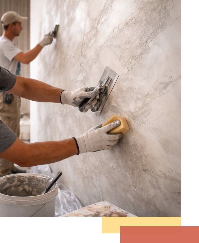 Декоративная штукатурка под мрамор в Хабаровске для стен и потолков