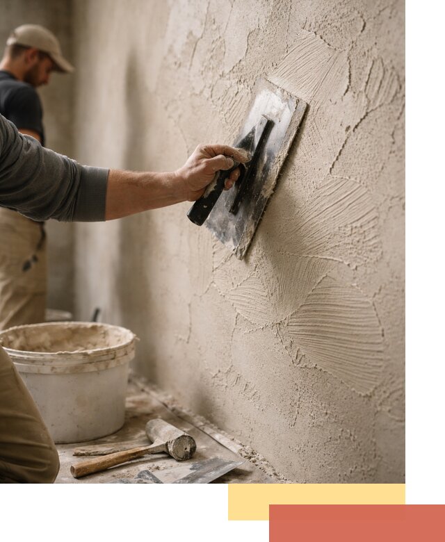 Фактурная штукатурка стен в Хабаровске — монтаж, отделка, реставрация