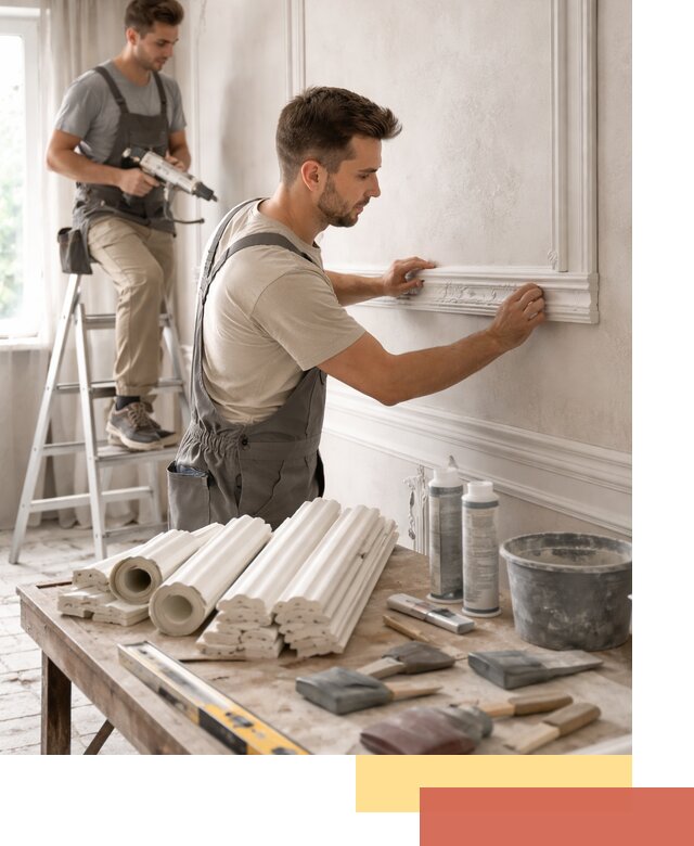 Монтаж лепнины на стены в Хабаровске профессионально и качественно