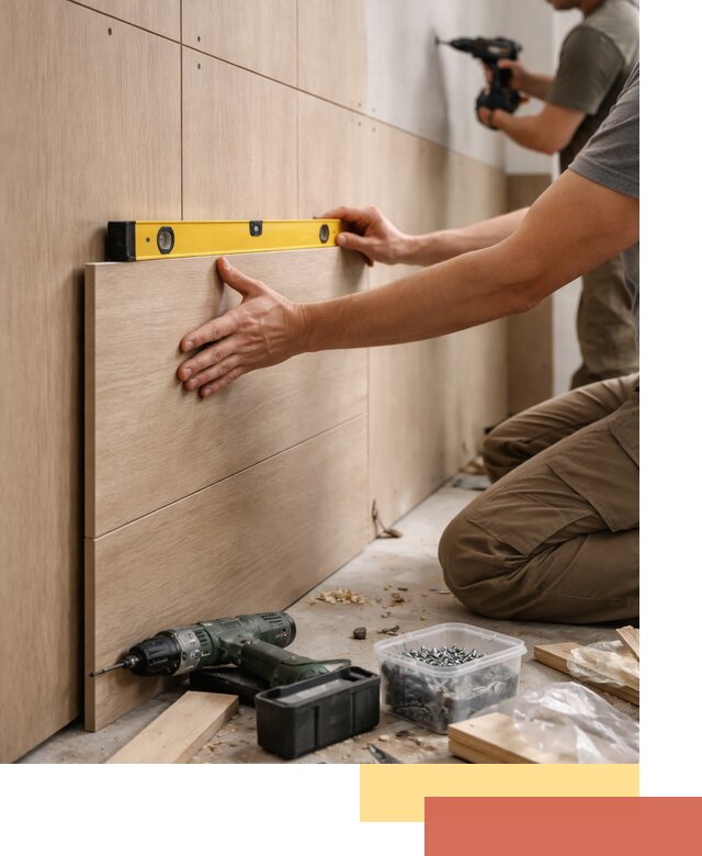 Профессиональный монтаж МДФ панелей на стены в Хабаровске