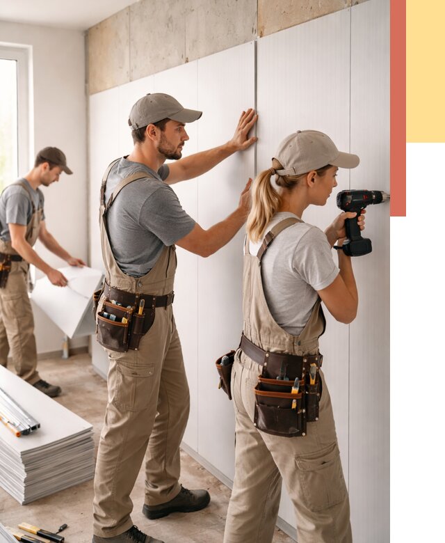 Монтаж ПВХ панелей на стены в Хабаровске от 463 руб/м2 — быстро и недорого | ОТДЕЛОЧНИК-Хбр