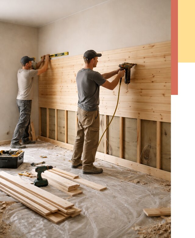 Монтаж деревянной вагонки на стены в Хабаровске от 7716 руб. | Услуги монтажа вагонки | ОТДЕЛОЧНИК-Хбр