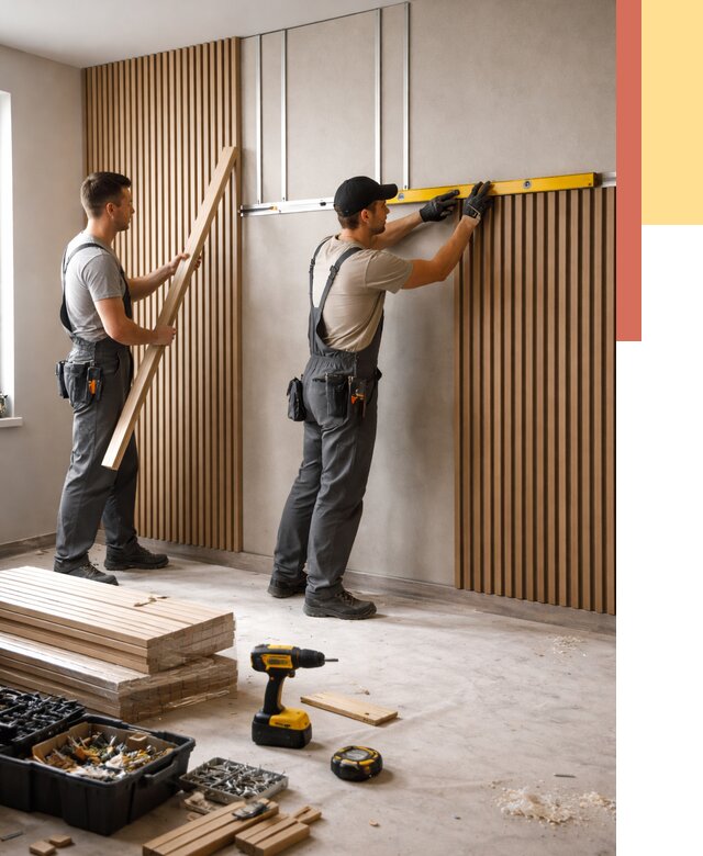 Монтаж реечных панелей на стены в Хабаровске от 1235 руб. — быстро и недорого | ОТДЕЛОЧНИК-Хбр