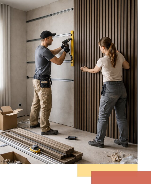 Монтаж реечных панелей на стены в Хабаровске