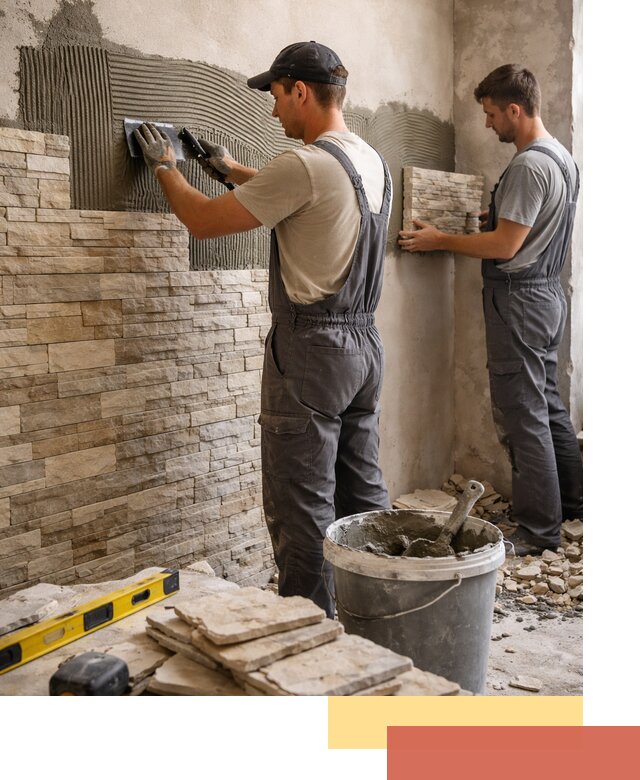 Монтаж искусственного камня в Хабаровске — облицовка стен и фасадов