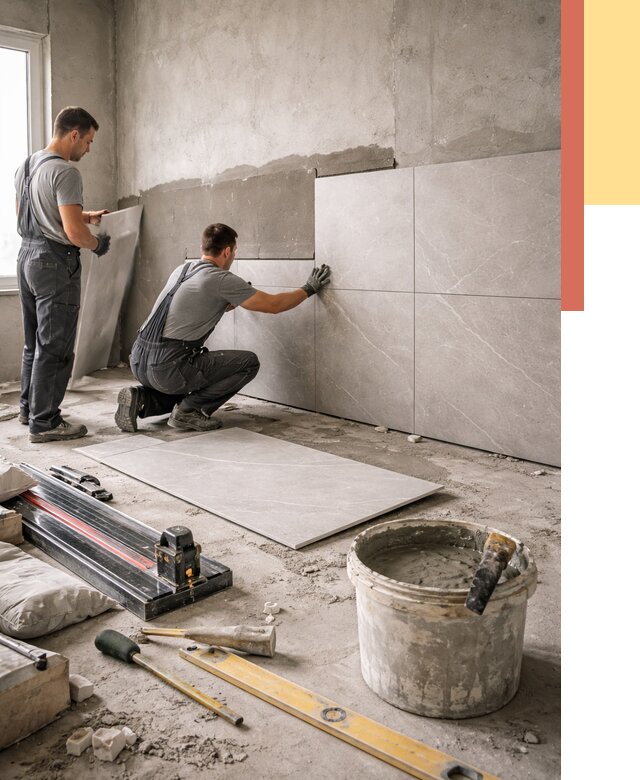 Облицовка стен керамогранитом в Хабаровске от 4321 руб./м² — услуги под ключ | ОТДЕЛОЧНИК-Хбр