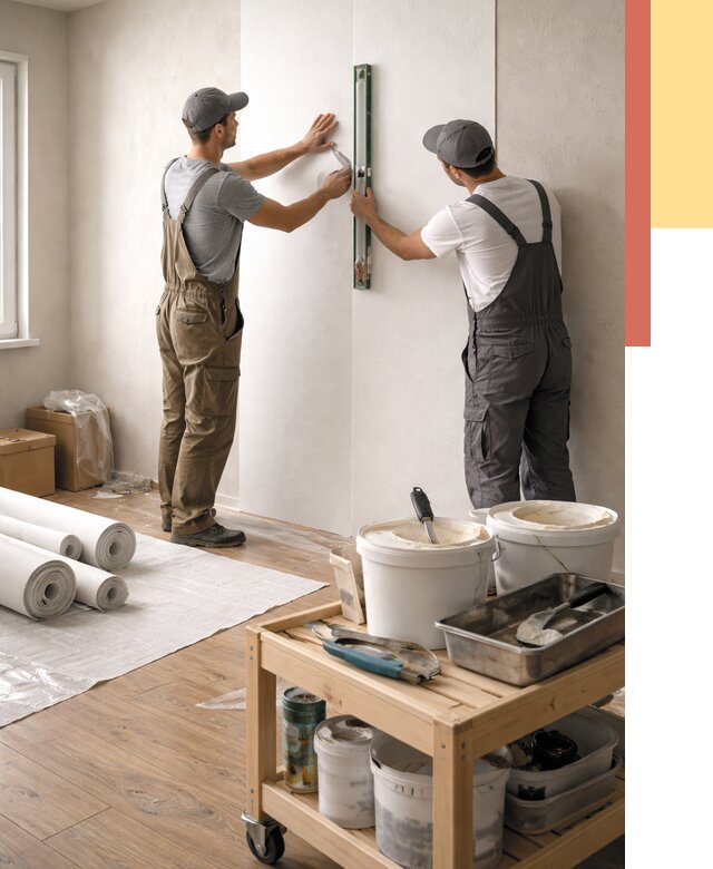 Поклейка стеклообоев в Хабаровске от 6687 руб. за м2 — быстро и недорого | ОТДЕЛОЧНИК-Хбр