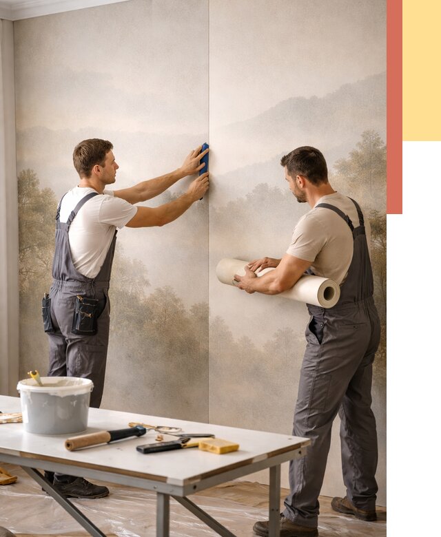 Поклейка фотообоев в Хабаровске от 8745 руб/м² — быстро и недорого | ОТДЕЛОЧНИК-Хбр