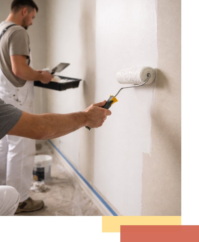 Покраска стен акриловой краской профессионально в Хабаровске