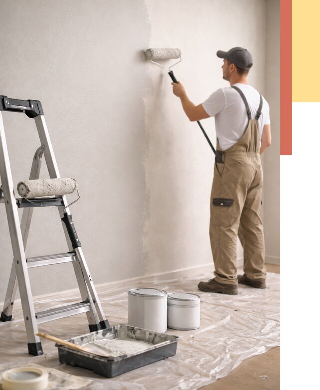 Покраска стен латексной краской в Хабаровске от 4630 руб. за м2 | ОТДЕЛОЧНИК-Хбр