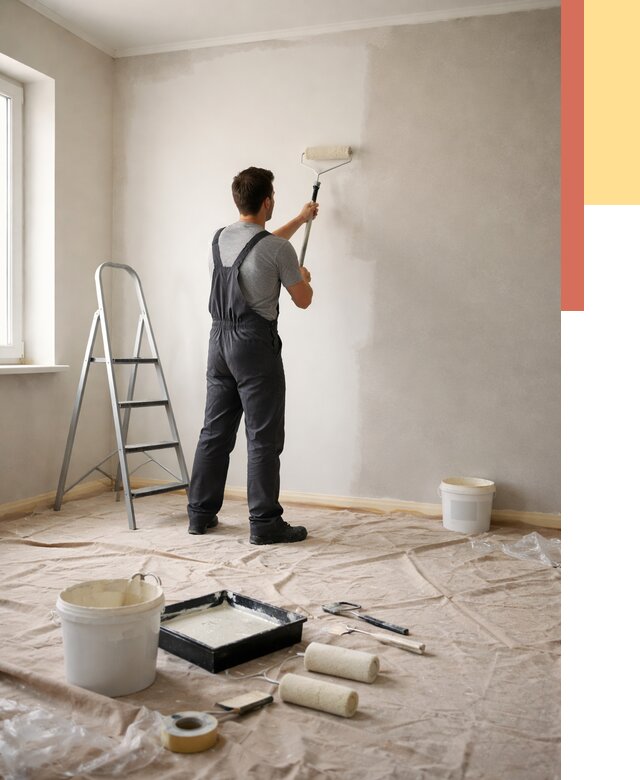 Покраска стен моющейся краской в Хабаровске от 360 руб./м² — быстро и недорого | ОТДЕЛОЧНИК-Хбр