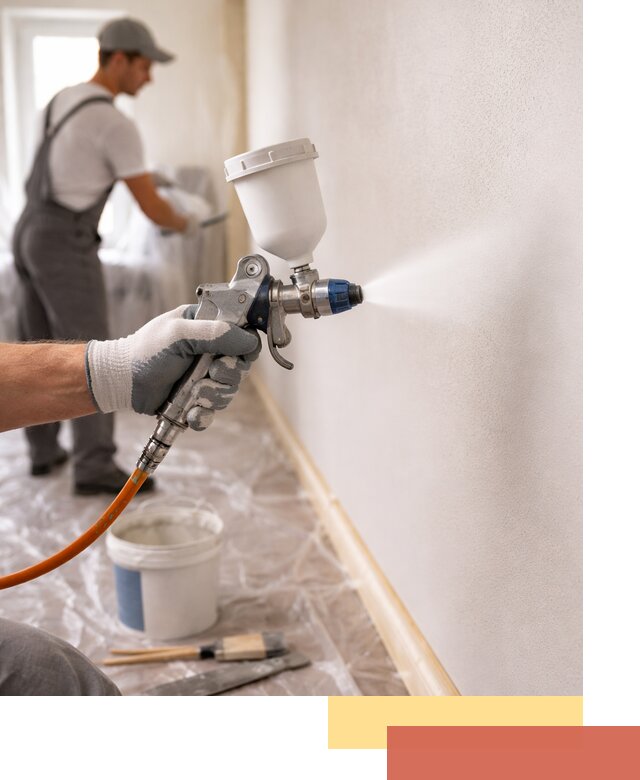 Покраска стен краскопультом в Хабаровске быстро и качественно