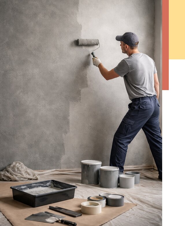 Покраска стен под бетон в Хабаровске от 669 руб. за м2 — быстро и недорого | ОТДЕЛОЧНИК-Хбр