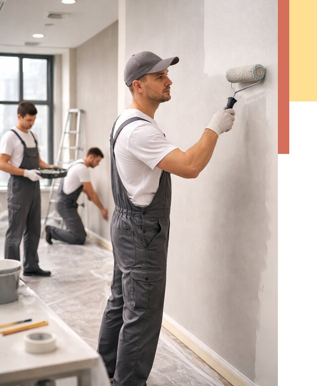 Покраска стен в офисе в Хабаровске от 8745 руб. — быстро и недорого | ОТДЕЛОЧНИК-Хбр