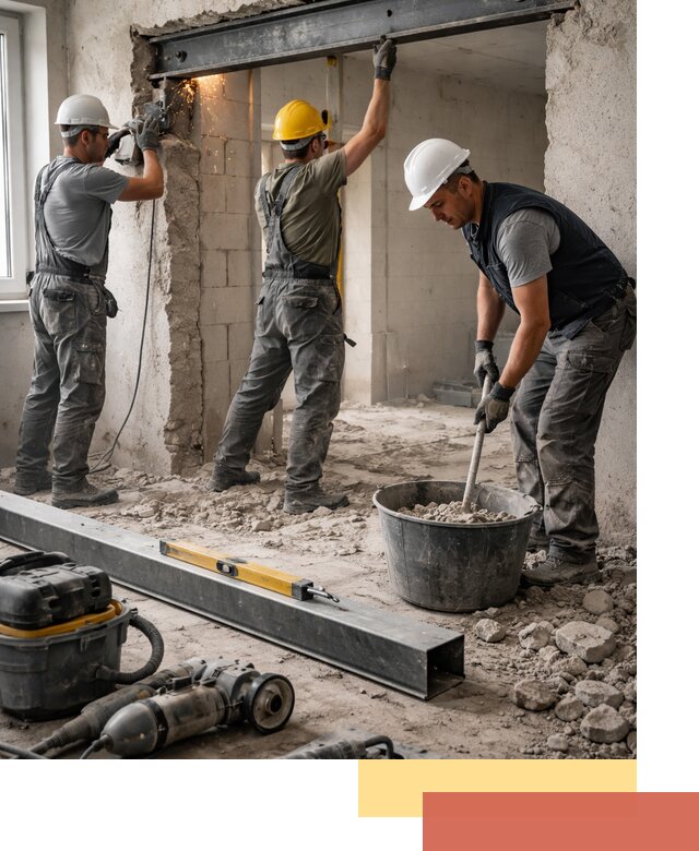 Создание проемов в стенах и несущих конструкциях в Хабаровске