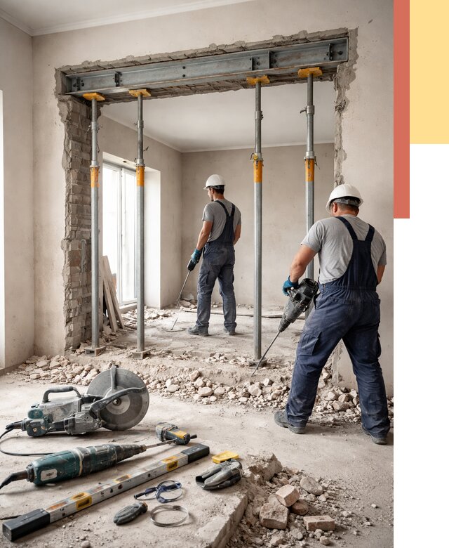 Прорезка проема в стене в Хабаровске от 4630 руб. — быстро и недорого | ОТДЕЛОЧНИК-Хбр