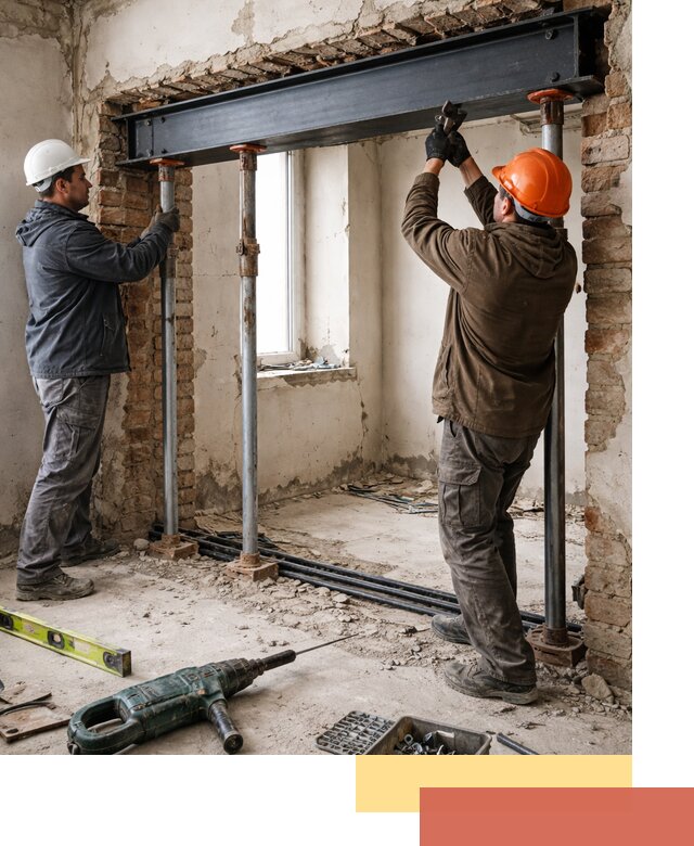 Усиление проема в стене в Хабаровске для расширения и безопасности