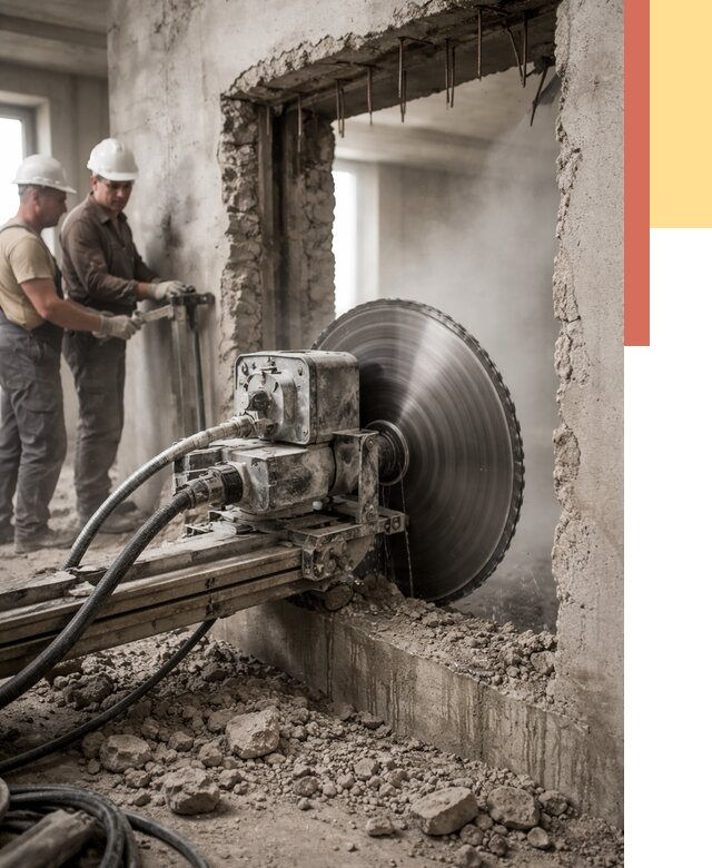 Алмазная резка проемов в Хабаровске от 4630 руб. быстро и недорого | ОТДЕЛОЧНИК-Хбр