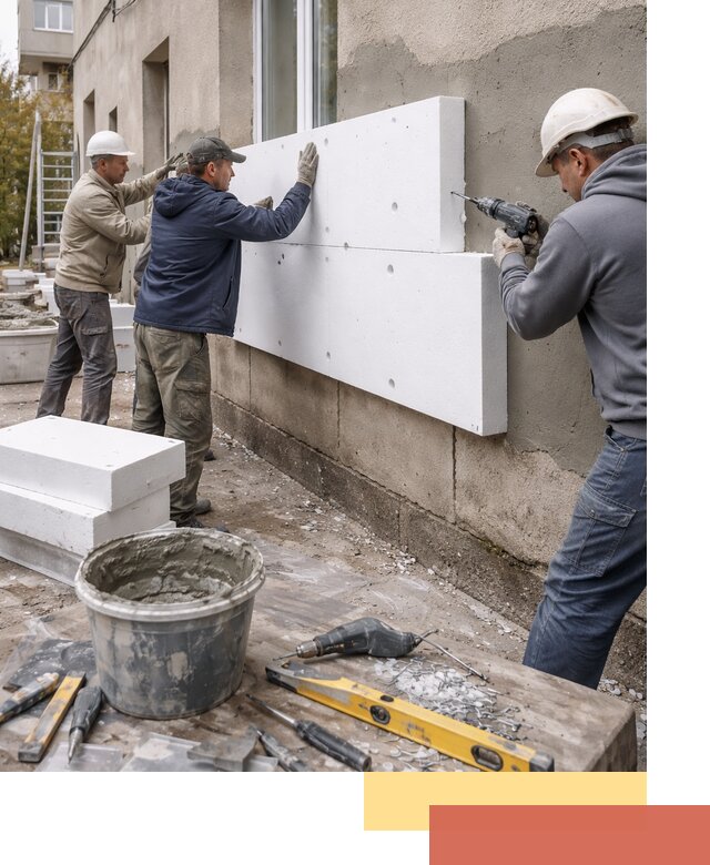 Утепление наружных стен пенопластом в Хабаровске