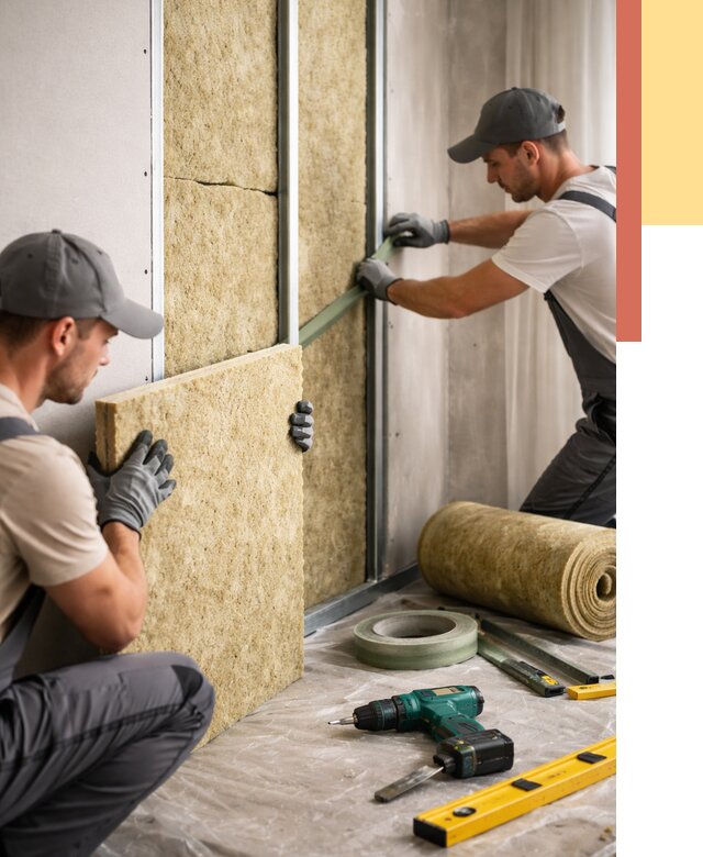 Шумоизоляция стен в Хабаровске под ключ от 1903 руб. | ОТДЕЛОЧНИК-Хбр