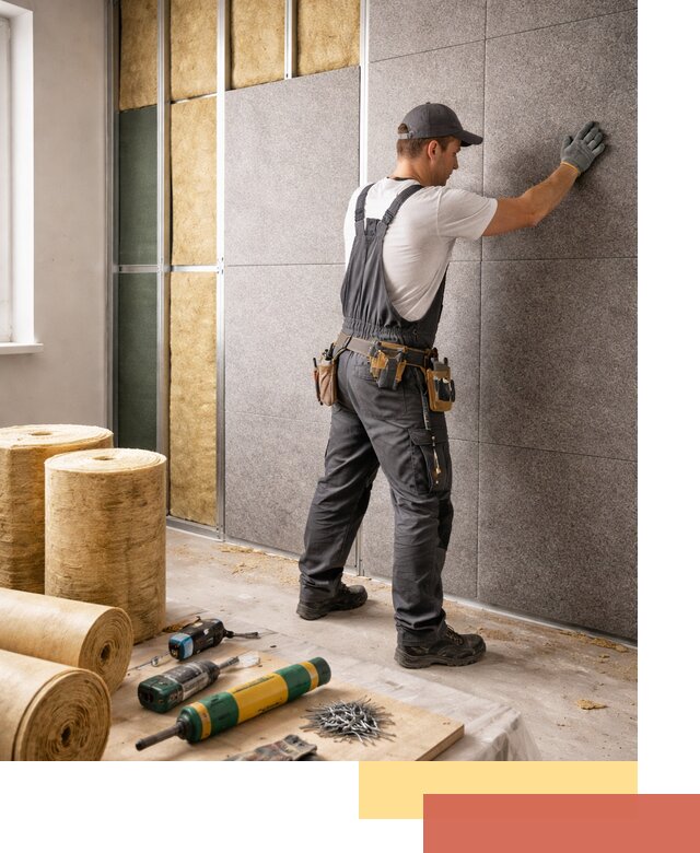 Профессиональная шумоизоляция стен в Хабаровске для квартиры и офиса