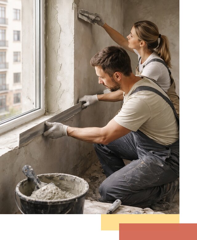 Штукатурка откосов дверей и окон профессионально в Хабаровске