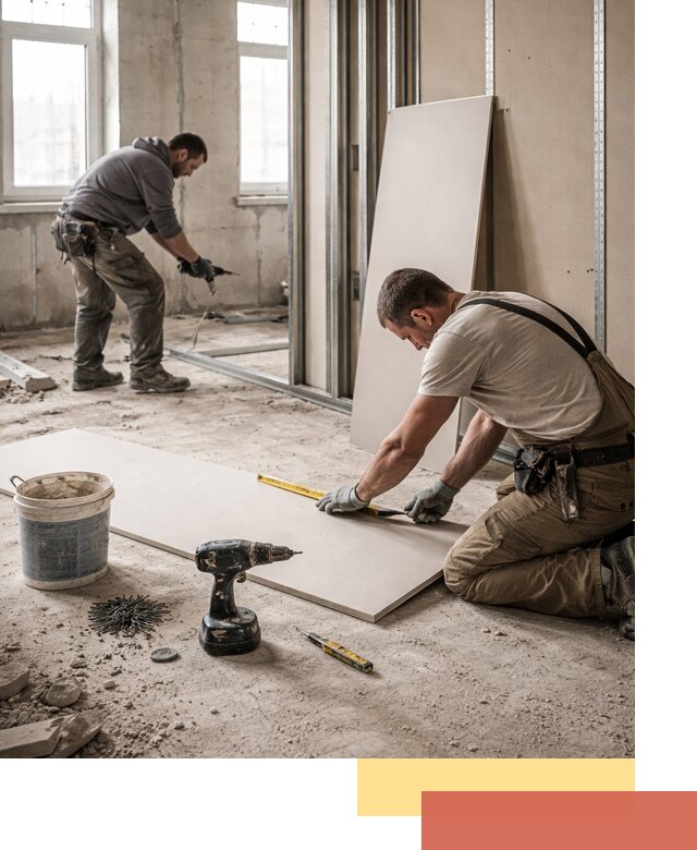 Кладка перегородок из ПГП под ключ в Хабаровске