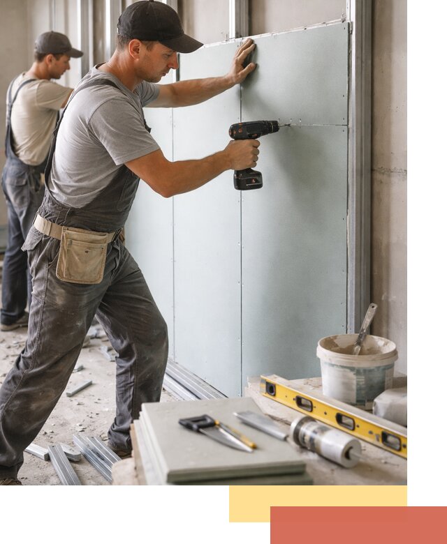 Кладка влагостойких перегородок ПГП в Хабаровске