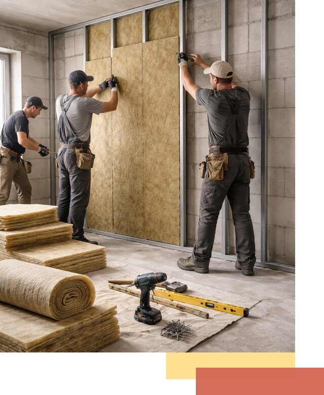 Шумоизоляция перегородок из блоков в Хабаровске — монтаж и защита шумоизоляцией