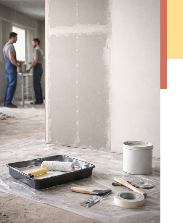 Покраска перегородок из гипсокартона в Хабаровске от 4630 руб. под ключ | ОТДЕЛОЧНИК-Хбр