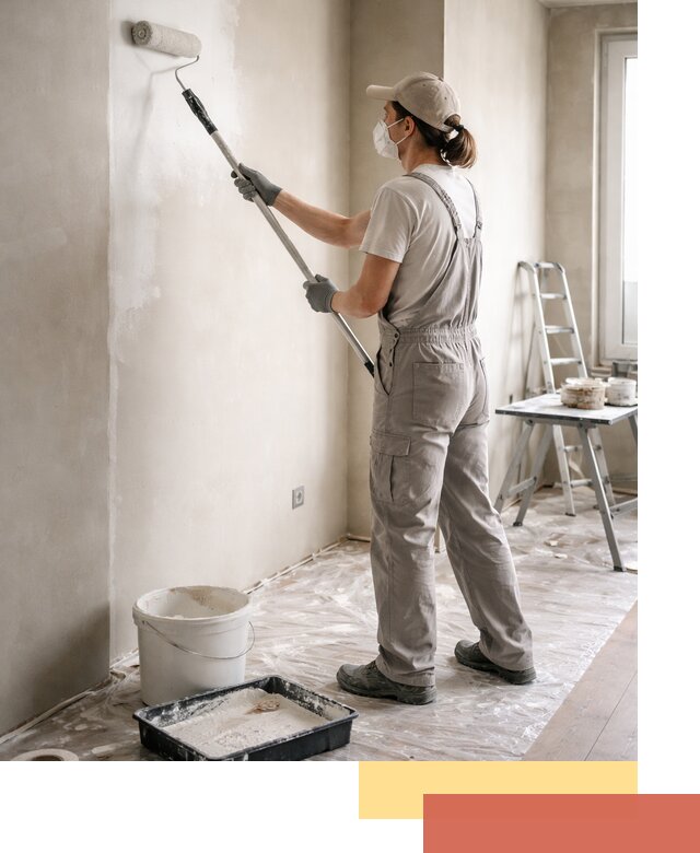 Покраска перегородок из гипсокартона в Хабаровске качественно и недорого