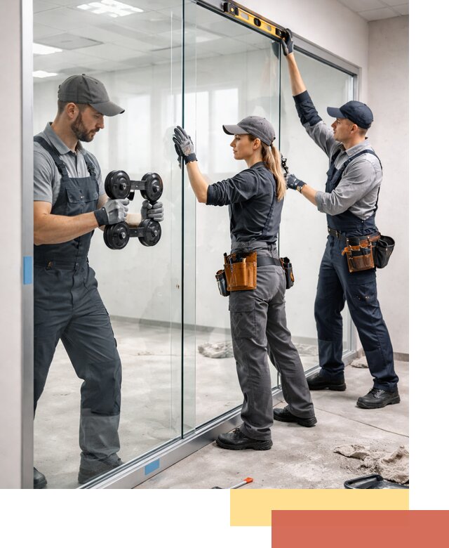 Профессиональный монтаж стеклянных перегородок в Хабаровске