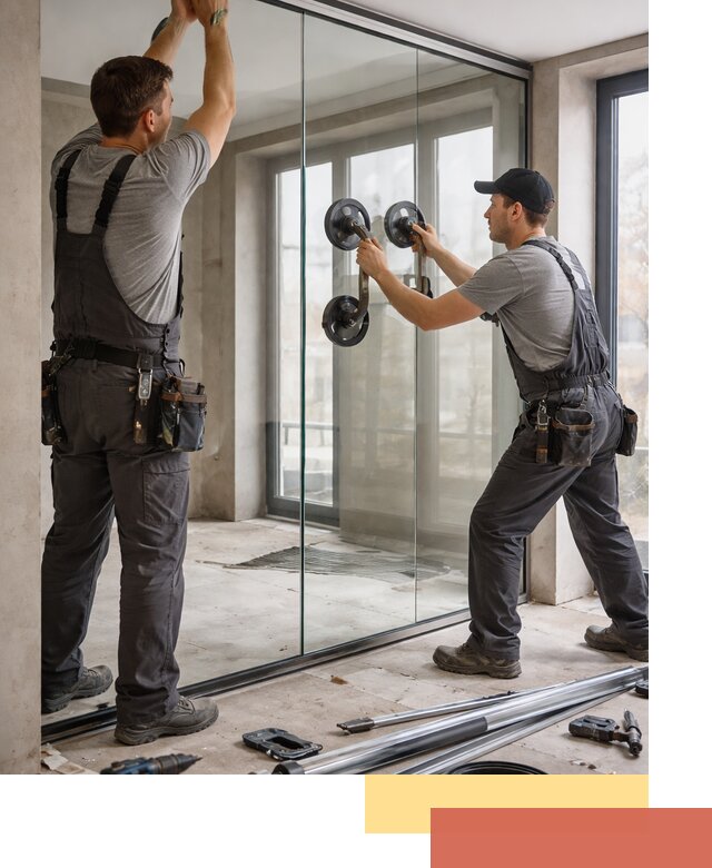 Цельностеклянные перегородки под ключ в Хабаровске