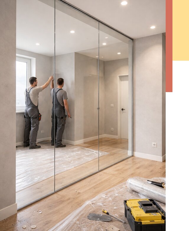 Безрамные стеклянные перегородки в Хабаровске — монтаж от 9774 руб. | ОТДЕЛОЧНИК-Хбр